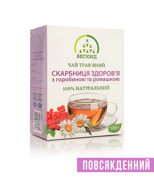 Чай трав'яний «Скарбниця здоров'я» з горобиною та ромашкою